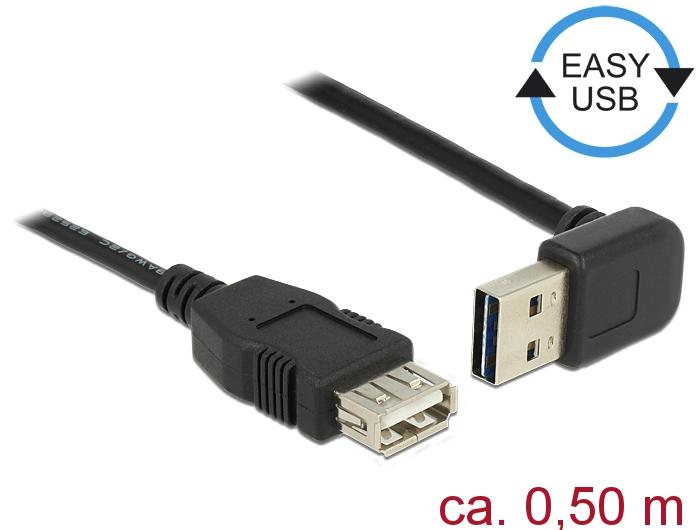 Immagine prodotto Delock Cavo USB2.0 Easy A-A: 0.5m, nero (0.50 m, USB 2.0)