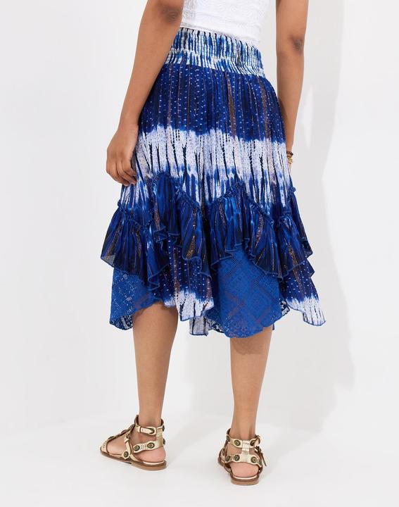 Image du produit Joe Browns Summery Tie-Dye Shimmer Detail Knee-Length Skirt (38)
