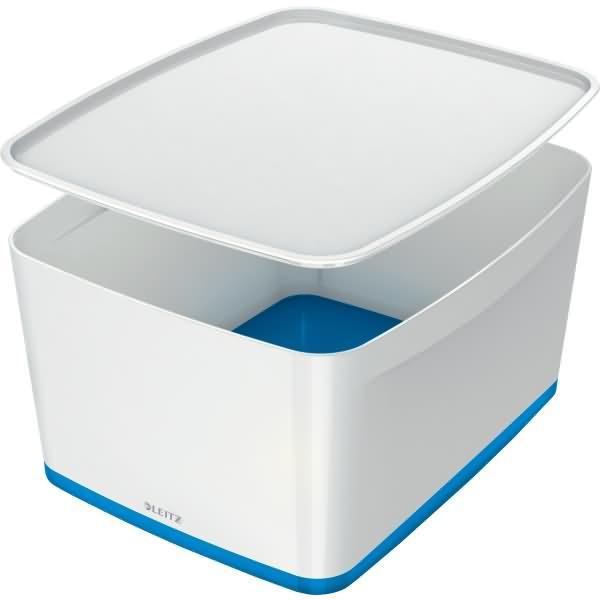 Leitz MyBox moyenne avec couvercle bleu (18 l)