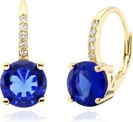 Actual product image JVD Stunning gold-plated earrings with blue zircons SVLE0853XH2GM00