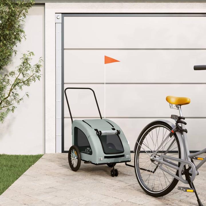 Produktbild VidaXL Fahrradanhänger Hunde Oxford-Gewebe und Eisen