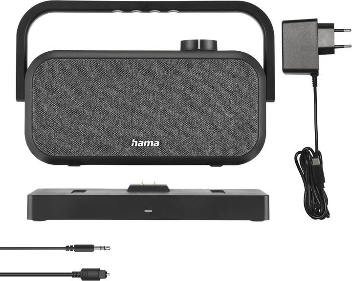 Produktbild Hama Lautsprecher für Fernseher, 2,4-GHz-Station + Bluetooth®, tragbar, stereo (18 h, Stromversorgung über USB)