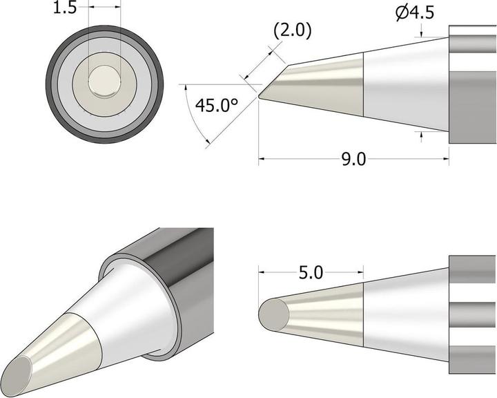 Immagine prodotto iFixit Power Series Soldering Iron Tip – angeschrägt 1.5