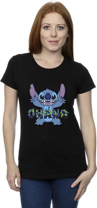 Image du produit Disney - T-shirt LILO AND STITCH OHANA BLUE GLITCH - Femme (S)