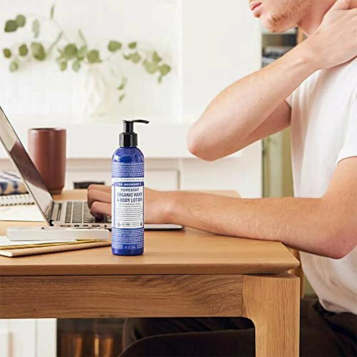 Actual product image Dr. Bronner's Organic Body Lotion Peppermint 240 ml (Body lotion, 240 ml)