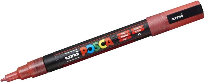 Actual product image Posca Marker PC-3M round tip (Glitter Red, 1.30 mm, 1 x)
