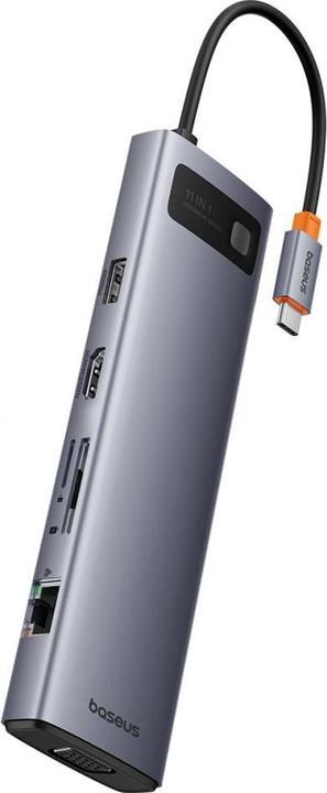 Actual product image Baseus Hub 11in1 StarJoy Metal Glam Series, USB-C to HDMI +VGA + 3 x USB 3.0 + USB 2.0+USB-C PD + RJ (USB-C, 11 Ports)