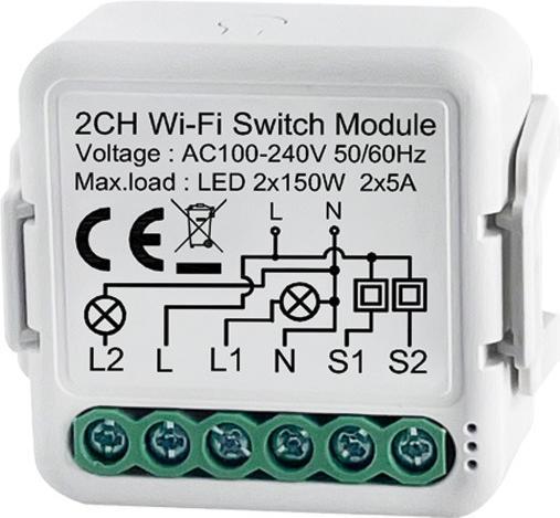 Image du produit Netplus Module Smart Relay Switch 2 canaux WLAN