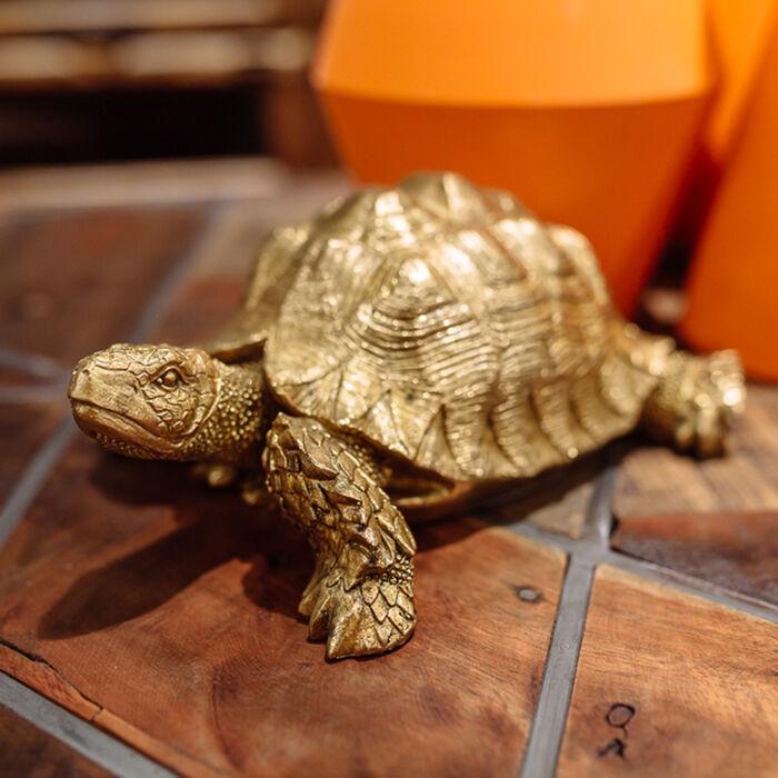 Image du produit Designlife Figurine décorative Turtle doré PM (14,5 x 30 x 25,5 cm)