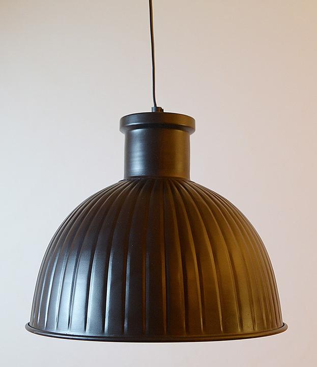 Produktbild SM Industrielampe Metall aussen schwarz, innen silber 33 cm (E27)