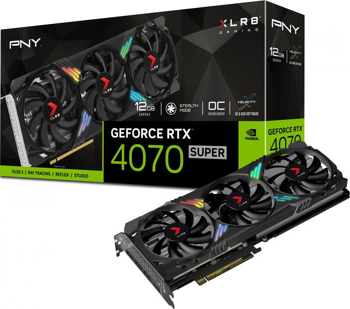 Image du produit PNY GeForce RTX 4070 Super XLR8 VERTO (12 Go)