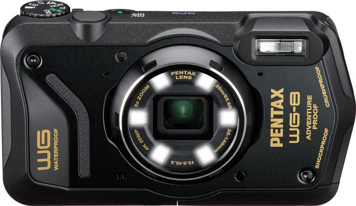 Productafbeelding RICOH Pentax WG-8 Zwart (5 - 25 mm, 20 Mpx, 1/2,3'')