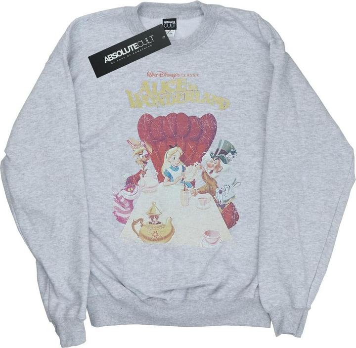 Actual product image Disney Boys Alice In Wonderland Retro Poster Sweatshirt (128)