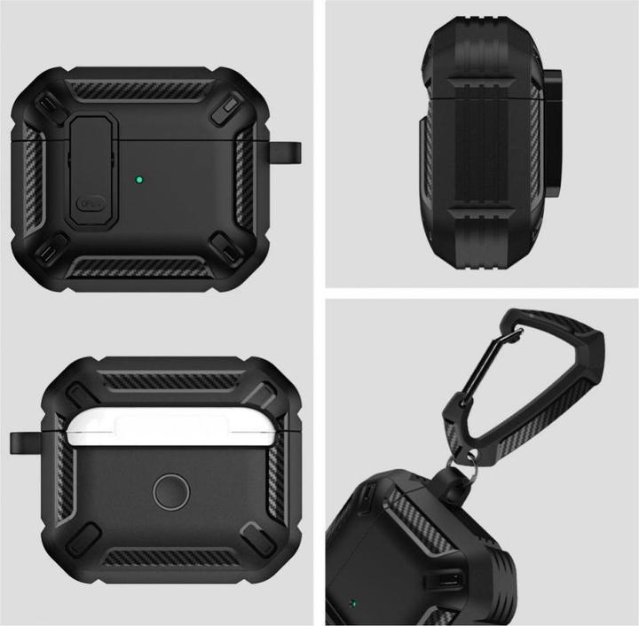 Produktbild Tech-Protect X-Carbo Apple Airpods Pro 1 / 2 Black (Kopfhörer Tasche)