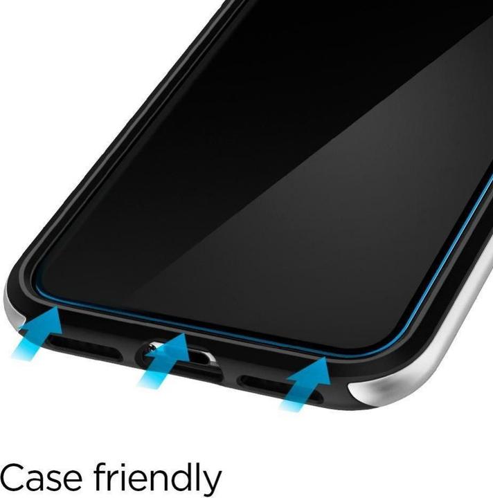 Produktbild Spigen Tempered Glass Glass Fc 2-Pack Iphone 11 Pro Black (2 Stück, Apple iPhone 11 Pro, Apple iPhone X, Apple iPhone XS)