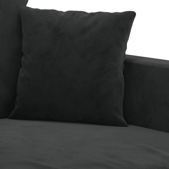 Image du produit VidaXL Ensemble de canapé Coussin Fauteuil Canapé Canapé design 4 pièces Noir Velours (3 places)