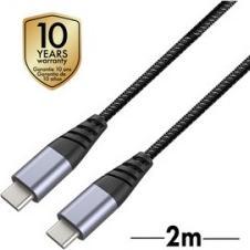 Image du produit Muvit Tiger Cable Ultra Resistant Type C/Type C 2m Gris (2 m, USB 3.2 Gen 1)