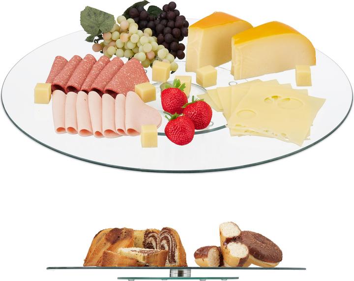 Image du produit Relaxdays Assiette tournante verre
