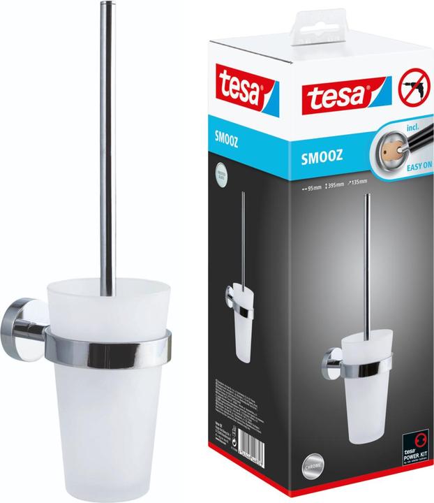 Image du produit tesa SMOOZ Ensemble brosse WC avec solution adhésive sans perçage