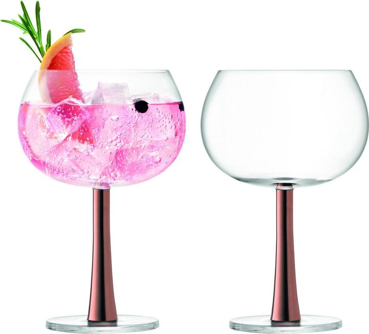 Produktbild LSA 2er Set Gin Ballonglas 420ml kupfer (4.20 dl, 2 x, Gin Gläser)