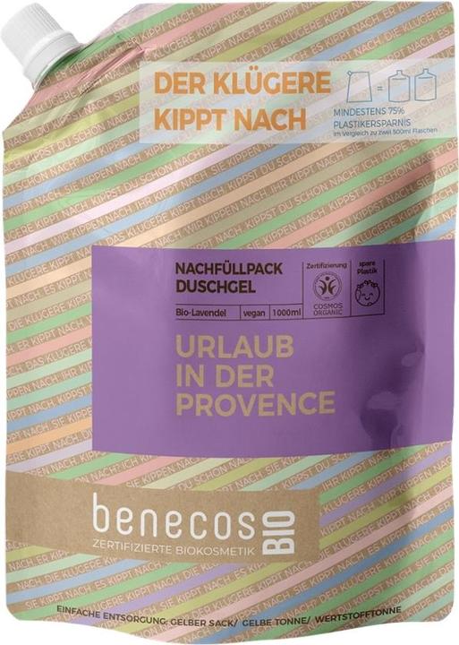 Produktbild Benecos Urlaub in der Provence Duschgel Lavendel Nachfüllpack Bio (1000 ml)