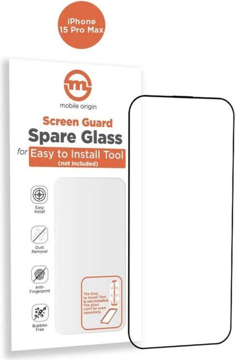 Actual product image Mobile Origin Orange Screen Guard Spare (1 Piece, Apple iPhone 15 Pro Max)