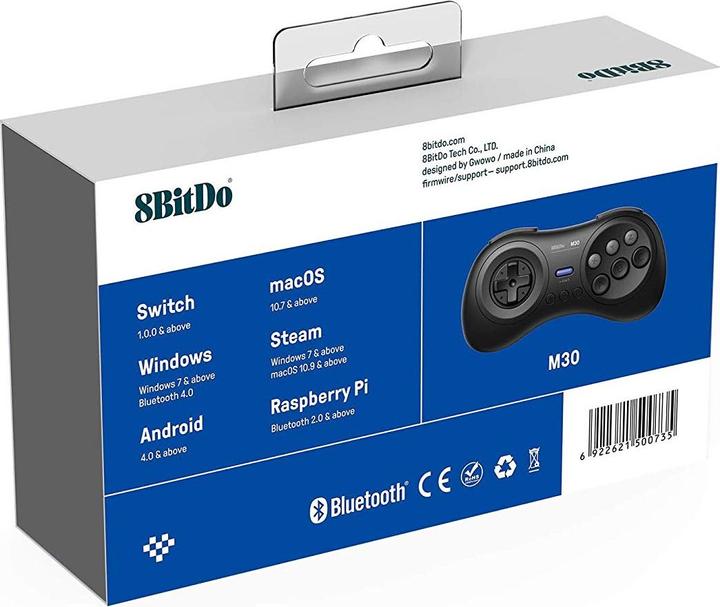 Actual product image 8bitdo M30 Bluetooth Wireless Pad (Android, Windows, Switch, Raspberry Pi 3, Linux)