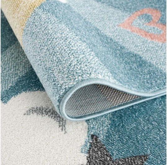Image du produit Paco Home Tapis enfant Montagne Nature Bleu (80 x 150 cm)
