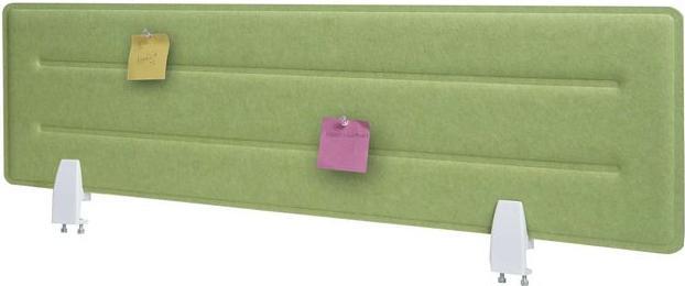 Image du produit Mendler Cloison de table HWC-G76, planche à picots, tissu/textile insonorisant avec gaufrage, 100x30cm vert (100 x 30 cm)