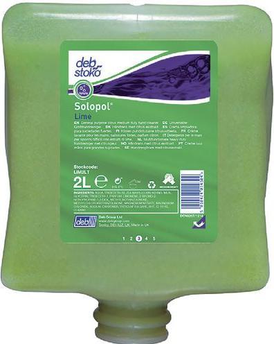 Produktbild SCJohnson Håndrens Solopol Lime med parfume til Cleanse Heavy 2000 dispensere 2 ltr Grøn,4 fl x 2 ltr/krt (Handseife Nachfüllpackung, 2000 ml)