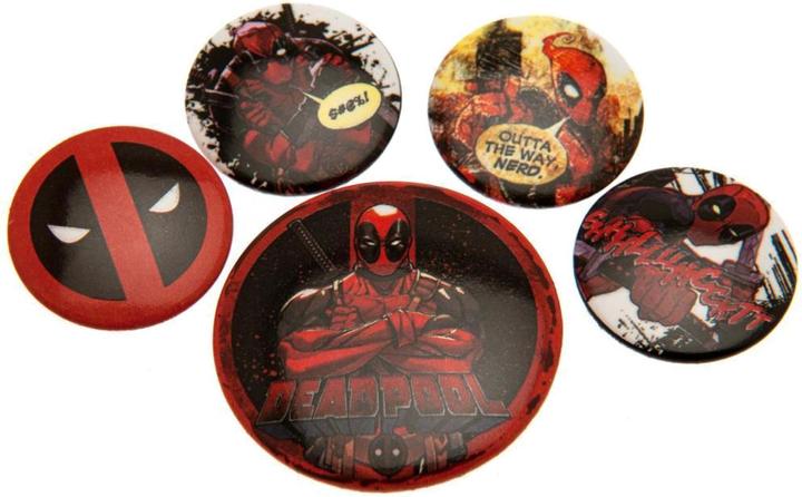 Deadpool Knöpfe Abzeichen 5erPack Set Metall