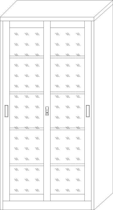 Immagine prodotto Jet-Line Armadio per archiviazione St. Petersburg rosso grigio scuro (90 x 40 x 185 cm)