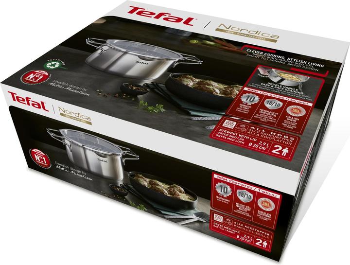 Produktbild Tefal Nordica Kochtopf 20 cm (20 cm, Kochtopf, Edelstahl)