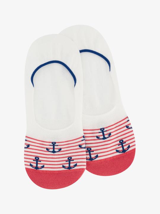 Image du produit DillySocks Chaussettes "Invisibles" rayÃ© rouge (43 - 46)