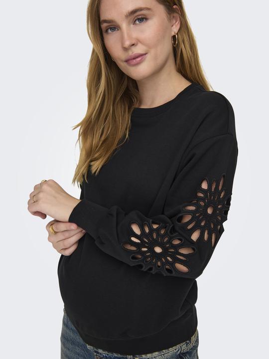 Produktbild Only Maternity Normal geschnitten Rundhals Maternity Tief angesetzte Schulter Sweatshirt Sweatshirt (XL)