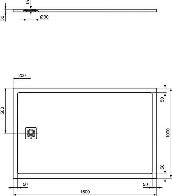 Immagine prodotto Ideal Standard Ultra Flat S doccia rettangolare 1600x1000mm K8319