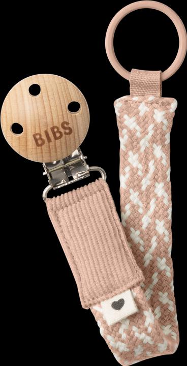 Bibs Attache-sucette tressée, Blush/ Ivory (1 x, dès la naissance)