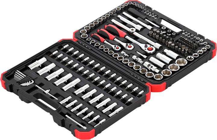 Gedore Red red Socket set, 172-piece, With reversible ratchet, ratchets, sockets and bit set (10 mm, 27 mm, 15 mm, 30 mm, 8 mm, 9 mm, 20 mm, 25 mm)