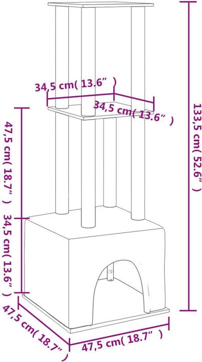 Immagine prodotto VidaXL Christoffer (133.50 cm, Grigio chiaro)