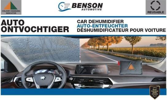 Image du produit Benson Déshumidificateur de voiture réutilisable avec indicateur d'humidité