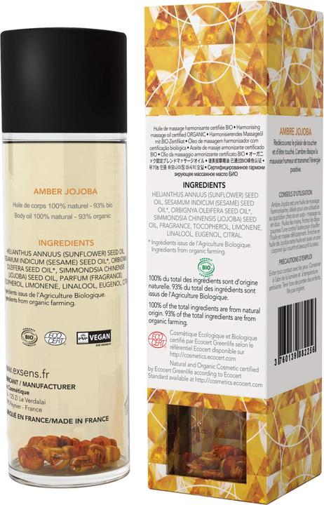 Nutritional values and ingredients Exsens Erotic Massage Oil Jojoba (100 ml) (100 ml)