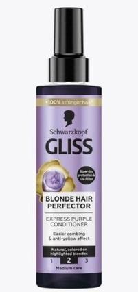 Actual product image Schwarzkopf Gliss Blonde Hair Perfector Express Conditioner 200ml (200 ml)
