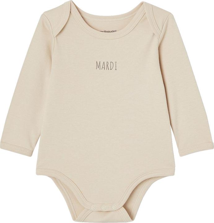 Image du produit Vertbaudet Lot de 5 bodies bébé manches longues à enfiler BASIC, coton bio (62)