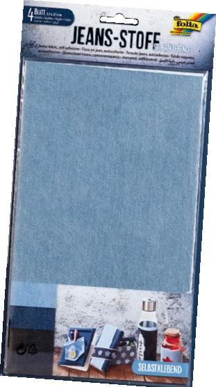 Image du produit Folia Tissu Jeans auto-adhésif, 4 feuilles