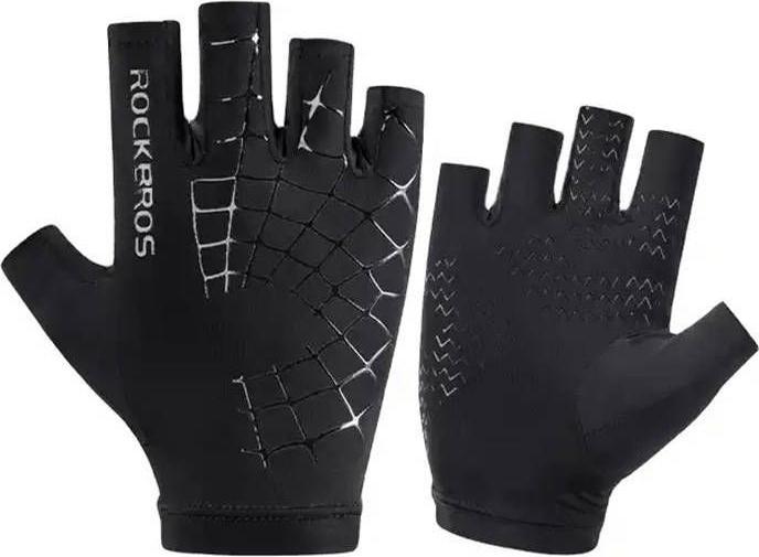 Immagine prodotto Rockbros Guanto da bicicletta a mezze dita S202BKL (nero) (L)