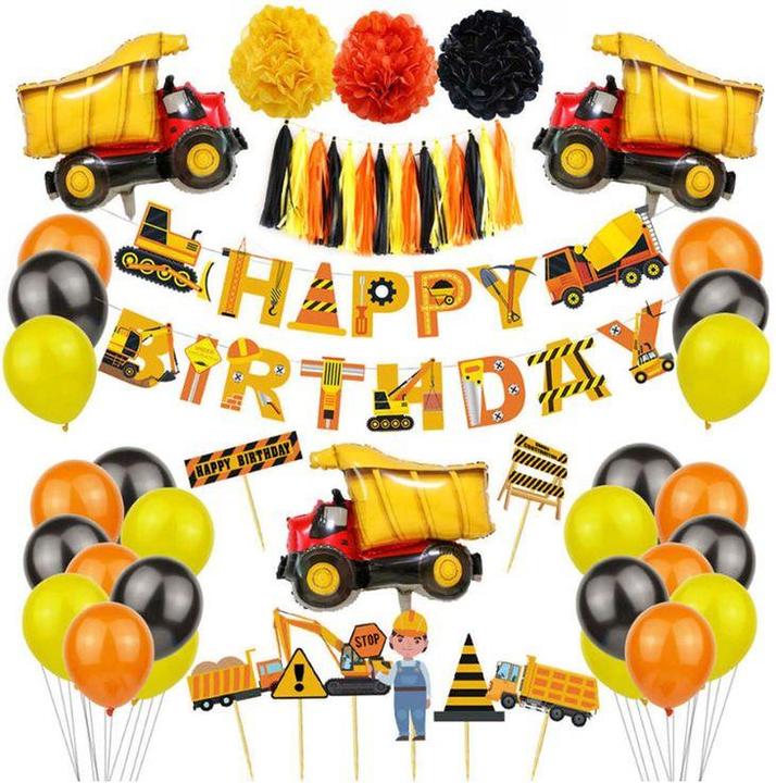 Actual product image Hermex Balloon Set Construction Worker Balloons Birthday Balloons Kids Balloon (1 x)