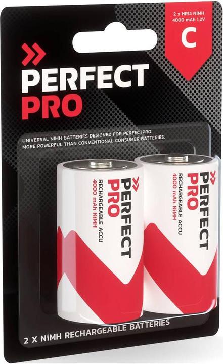 Immagine prodotto PerfectPro Batteria ricaricabile (2 pz., C, 4000 mAh)