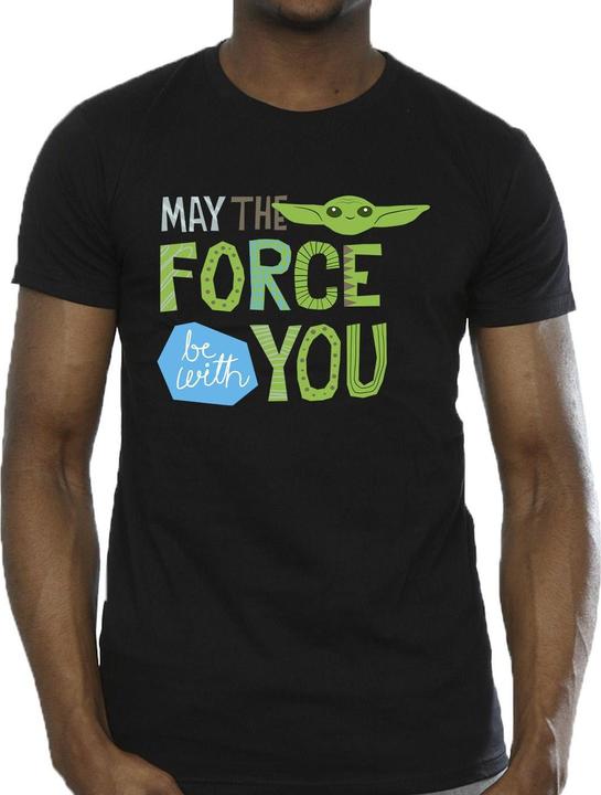 Immagine prodotto Star Wars The Mandalorian May The Force Be With You Maglietta Uomo (3XL)