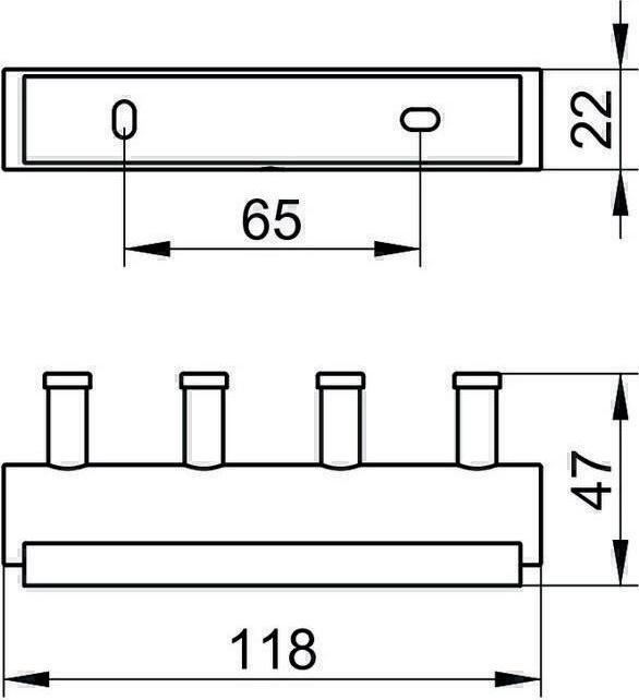 Actual product image Keuco Hook rail Plan chrome