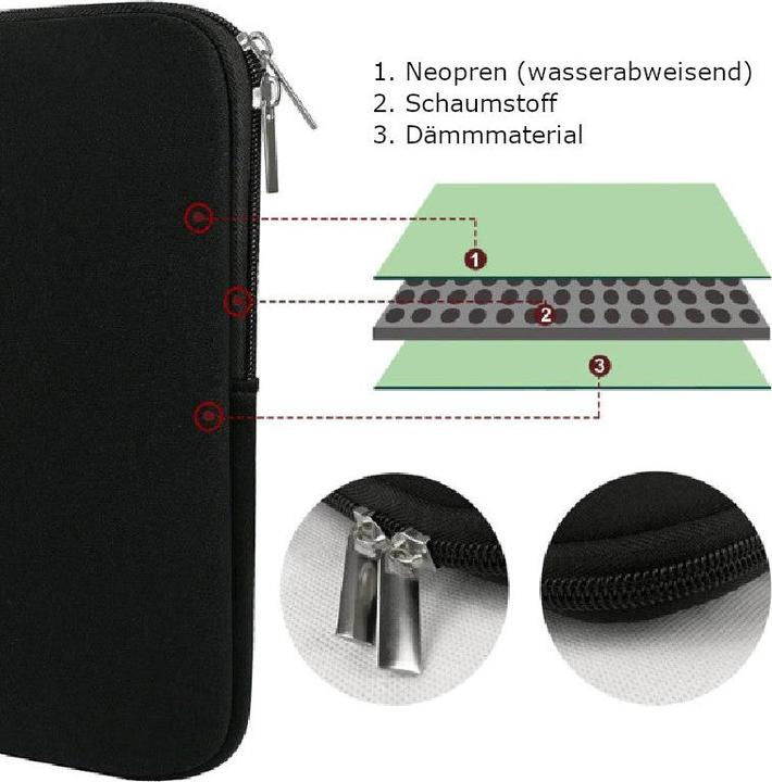 Immagine prodotto Hermex Borsa per laptop in neoprene Borsa per notebook Macbook idrorepellente 14 pollici (14")